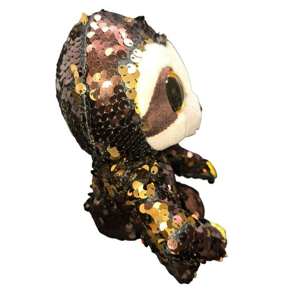 Ty Beanie Boo Dangler Sequin Sloth Plush Toy 6" Sparkle Stuffed Animal JJ3896 - Picture 4 of 7